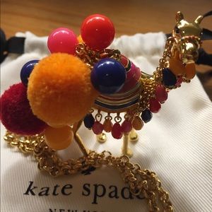 NWT kate spade Camel Necklace With Colored Poms
